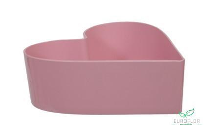 PLASTIC HEART PINK 21X19X7CM