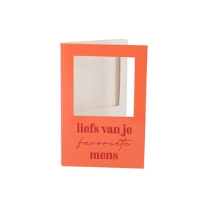 Gift Tile Card Liefs Van Je Orange 21x14x1cm