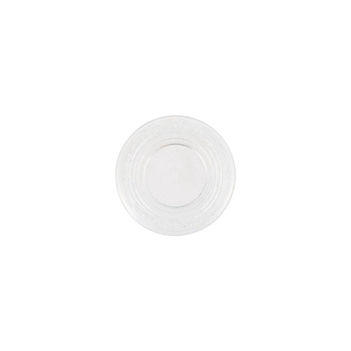 <h4>Dayah Transparent Glass Plate 18x2cm</h4>