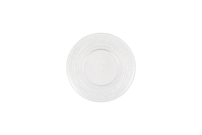 Dayah Transparent Glass Plate 18x2cm