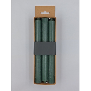 DF11-731277700 - Set/6 Dinner candle Lucian d2.2xh20 rustic forest green