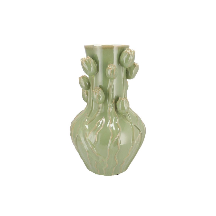 <h4>Mara Pistache Vase Neck Tulip 28x28x45cm Nm</h4>