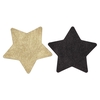 Melamine Shine Black/gold Plate Star 28x28x1cm