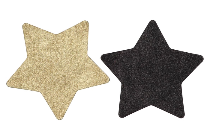 <h4>Melamine Shine Black/gold Plate Star 28x28x1cm</h4>