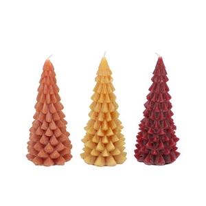 Frosty Autumn Spices Mix X-mas Tree Candle 8x16cm