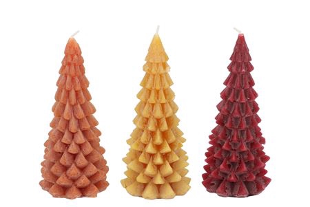 <h4>Frosty Autumn Spices Mix X-mas Tree Candle 8x16cm</h4>