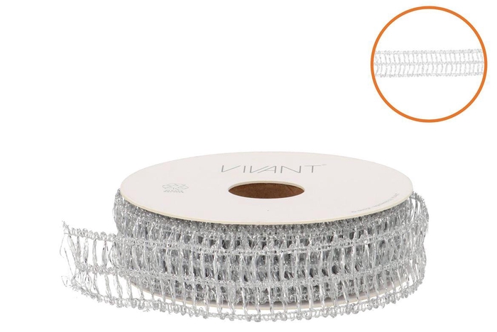 <h4>Ribbon Gritta Zilver 10mx22mm</h4>