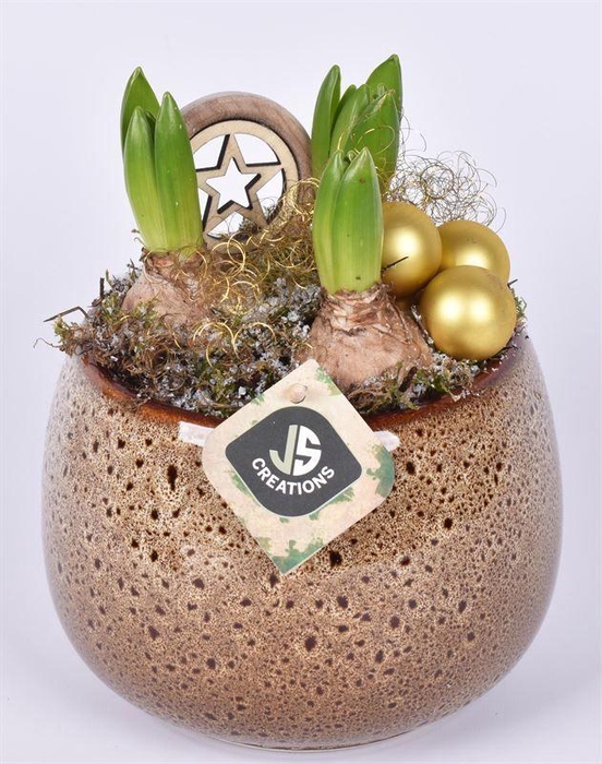 <h4>Keramiek sierpot bruin 16.5cm</h4>