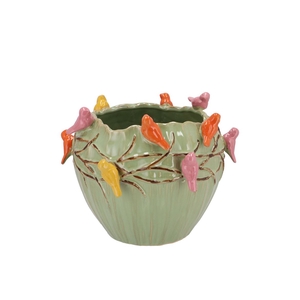 Bird Pot Pistache 19x19x15cm