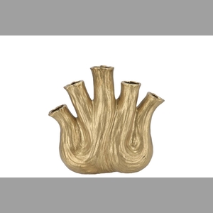 Aglio Gold Vase Oval 20x9x19cm