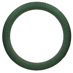 Steekschuim Basic Krans+hout d75cm