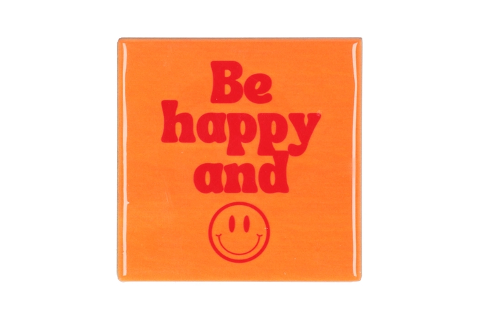Tile Be Happy Orange/pink 10x10x1cm