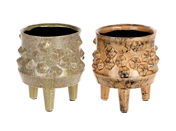 <h4>POT OAK RIDGE ON FEET 2ASS H15D14</h4>