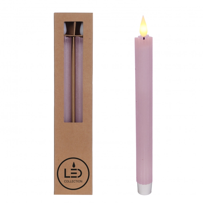 <h4>Kaars LED Pencil d2.1*25cm x2 ex.AAA</h4>