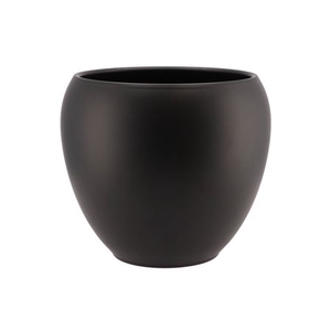 Vinci Matt Black Flower Pot 28x24cm