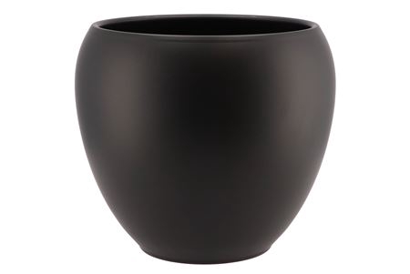 <h4>Vinci Matt Black Flower Pot 28x24cm</h4>