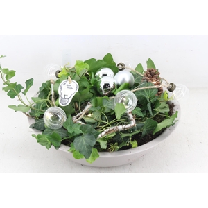 arr2 PL - Zink creme hed. zilver LED ball