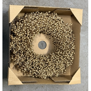 Dried wreath 'Flachs gold' - 30 cm