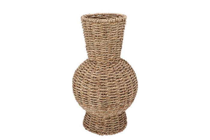 <h4>Ginny Seagrass Vase On Foot 24x42cm</h4>