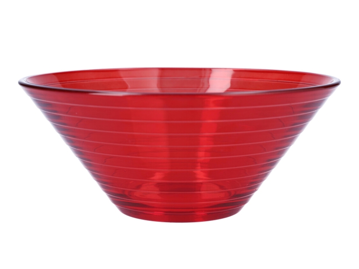 <h4>DF02-665230200 - Bowl Tucson1 d19xh8 red transparent</h4>