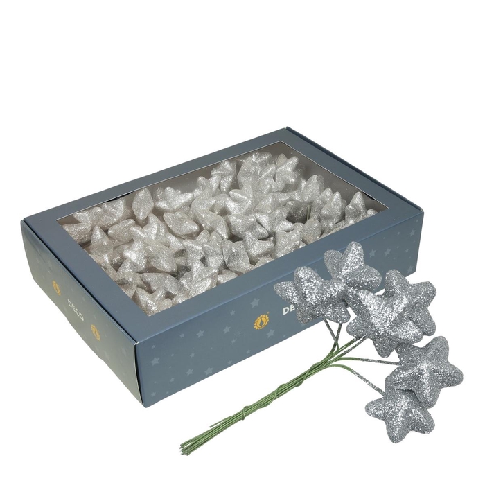 <h4>Christmas Star/wire sparkling 40mm x108</h4>