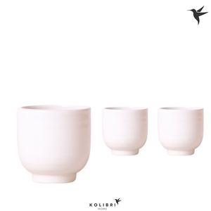 Kolibri Home Glazed pot white