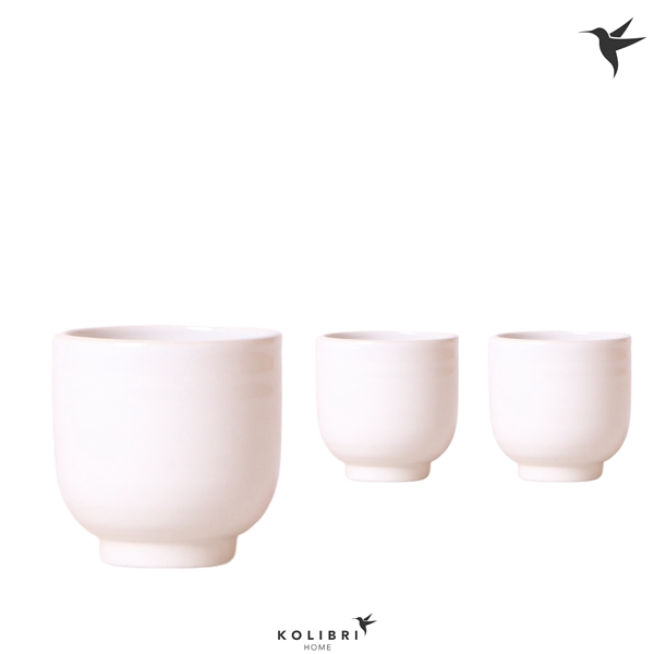 <h4>Kolibri Home Glazed pot white</h4>