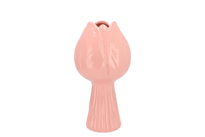 Tulip Pink Vase Tulip 13x13x27cm Nm
