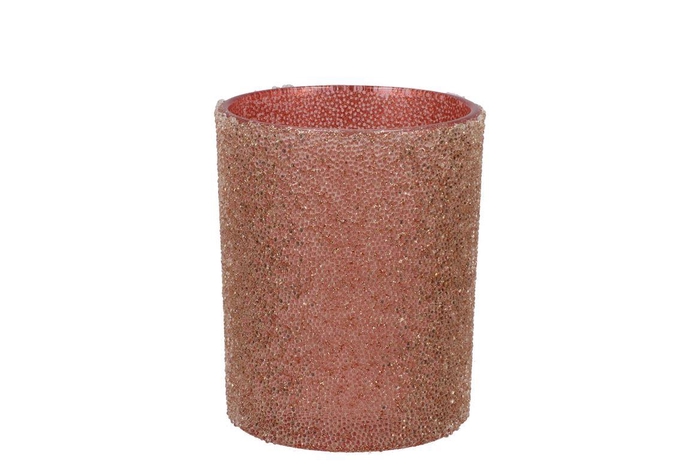 <h4>Ruby Pink T-light Shiny 9x10cm</h4>