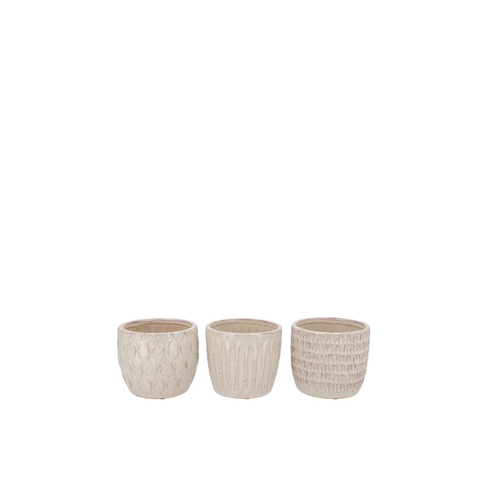 <h4>Paris Offwhite Pot Structure Ass 12x12x10cm</h4>
