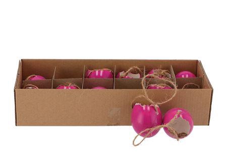 <h4>Eggs Chicken Pendant Fuchsia 5x5cm P/12</h4>