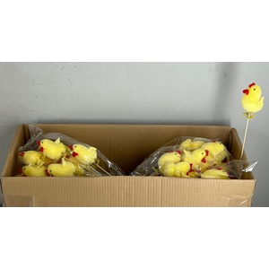 Stick Chicken Fabric 6cm Yel.