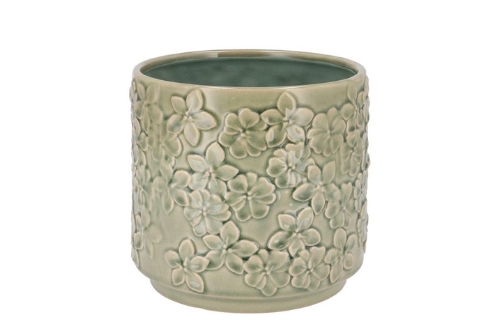 <h4>Liv Green Flower Pot 17x17x16cm</h4>