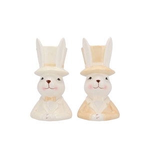 Vaza EASTER CERAMIC NATURAL BROWN MIX BUNNY 11X12X20CM