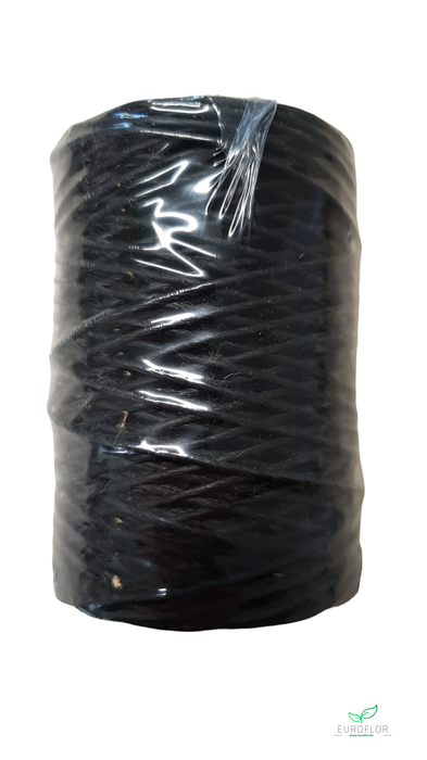 PAPER ROPE WIRED BLACK 2MM 50M
