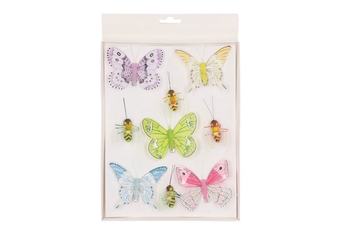 <h4>Pick Butterfly On Clip Mix P/10 5-8cm</h4>