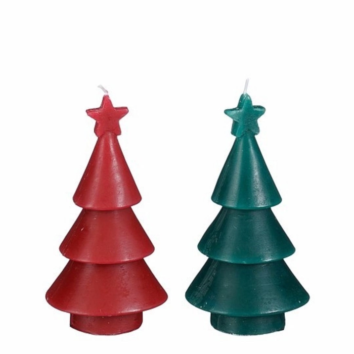 Kerst Kaars boom d07*14.5cm