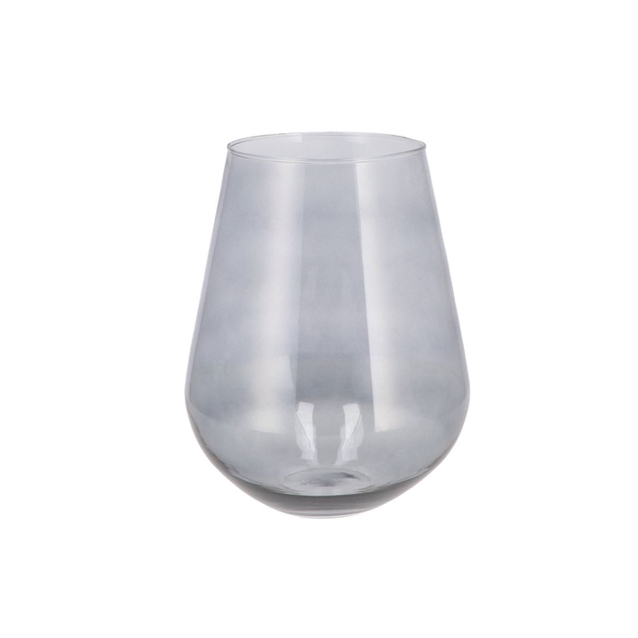 <h4>Mira Smoke Glass Wide Vase 22x22x28cm</h4>