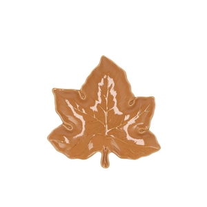 Leaf Maple Plate Brown 18x18x4cm Nm