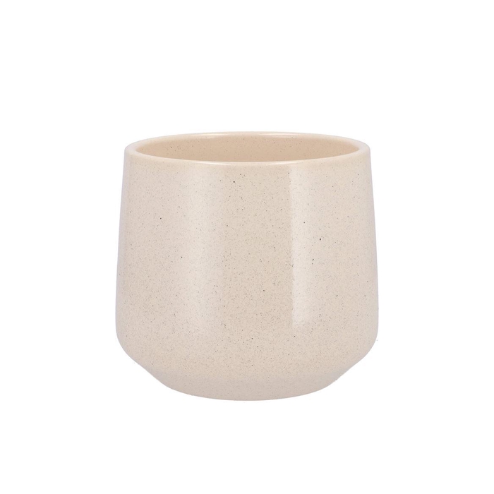 <h4>Ceramic Beige Stone Pot Berlin 16cm</h4>