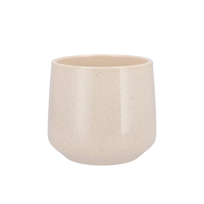 <h4>Ceramic Beige Stone Pot Berlin 16cm</h4>