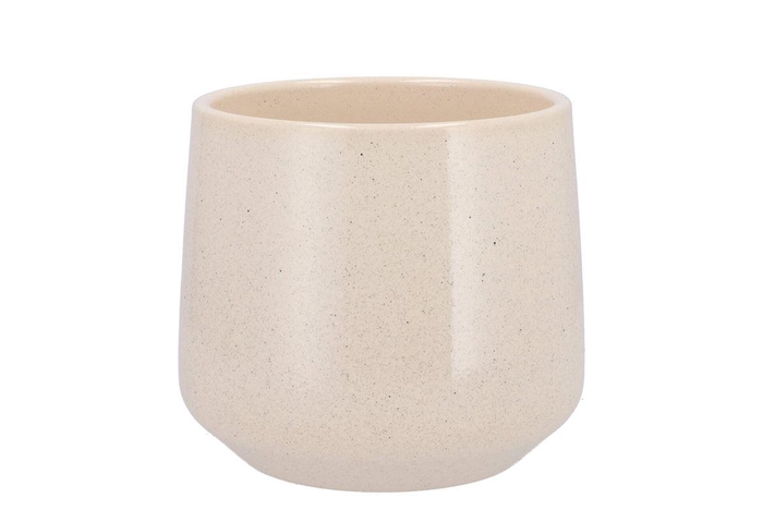 Ceramic Beige Stone Pot Berlin 16cm