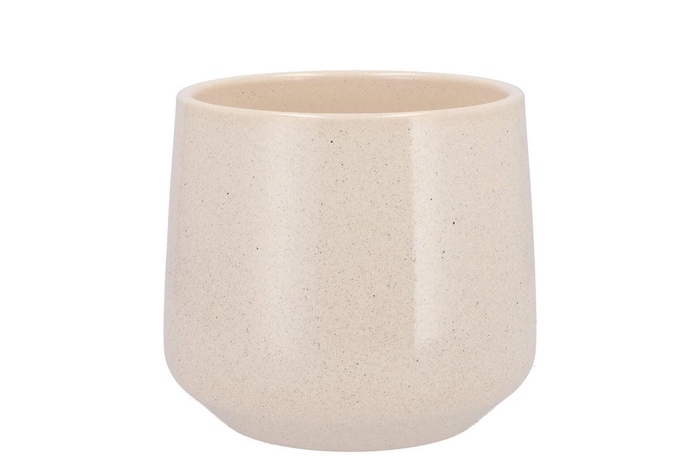 Ceramic Beige Stone Pot Berlin 16cm
