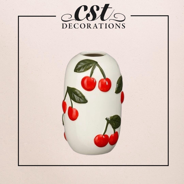 Ceramics Cherries vase d07*13cm