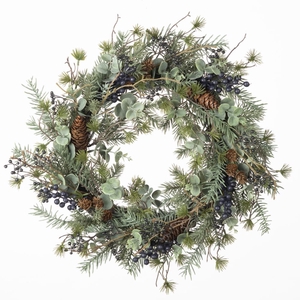 AF Wreath Berry/Eucalyp MixD45