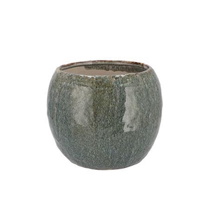 Iron Stone Blue Ball Pot 18x18x14cm Nm