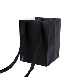 Bag Elegant carton 18x18xH25cm black 20/bag