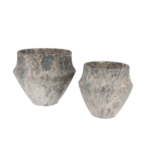Monty Grey Pot S/2 28x24/21x21cm Nm