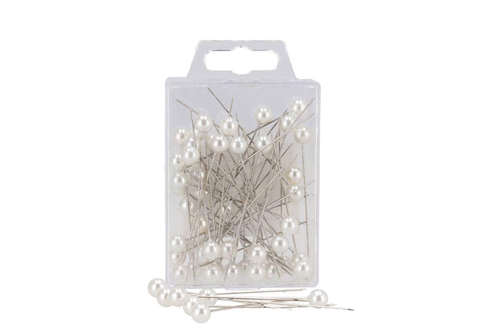 <h4>Floristry Pearl Pin 8x65mm White P/55</h4>