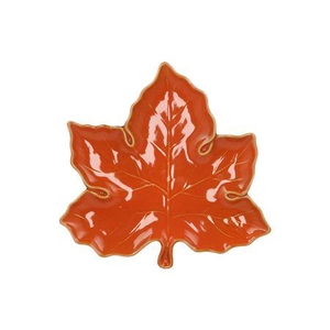 Leaf Maple Plate Orange 24x24x4cm Nm